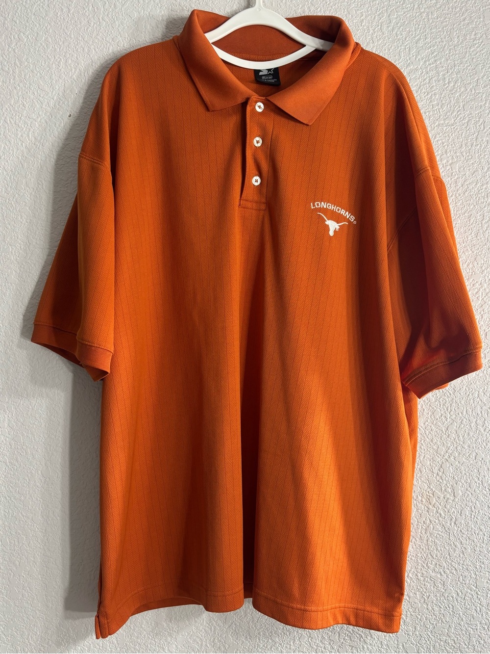 STARTER VTG Texas Longhorns University Orange Polo Shirt Men XL
